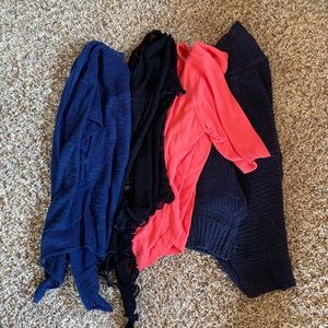 Bundle of sweater cover-ups